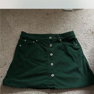 No Boundaries Forest Green Mini Skirt